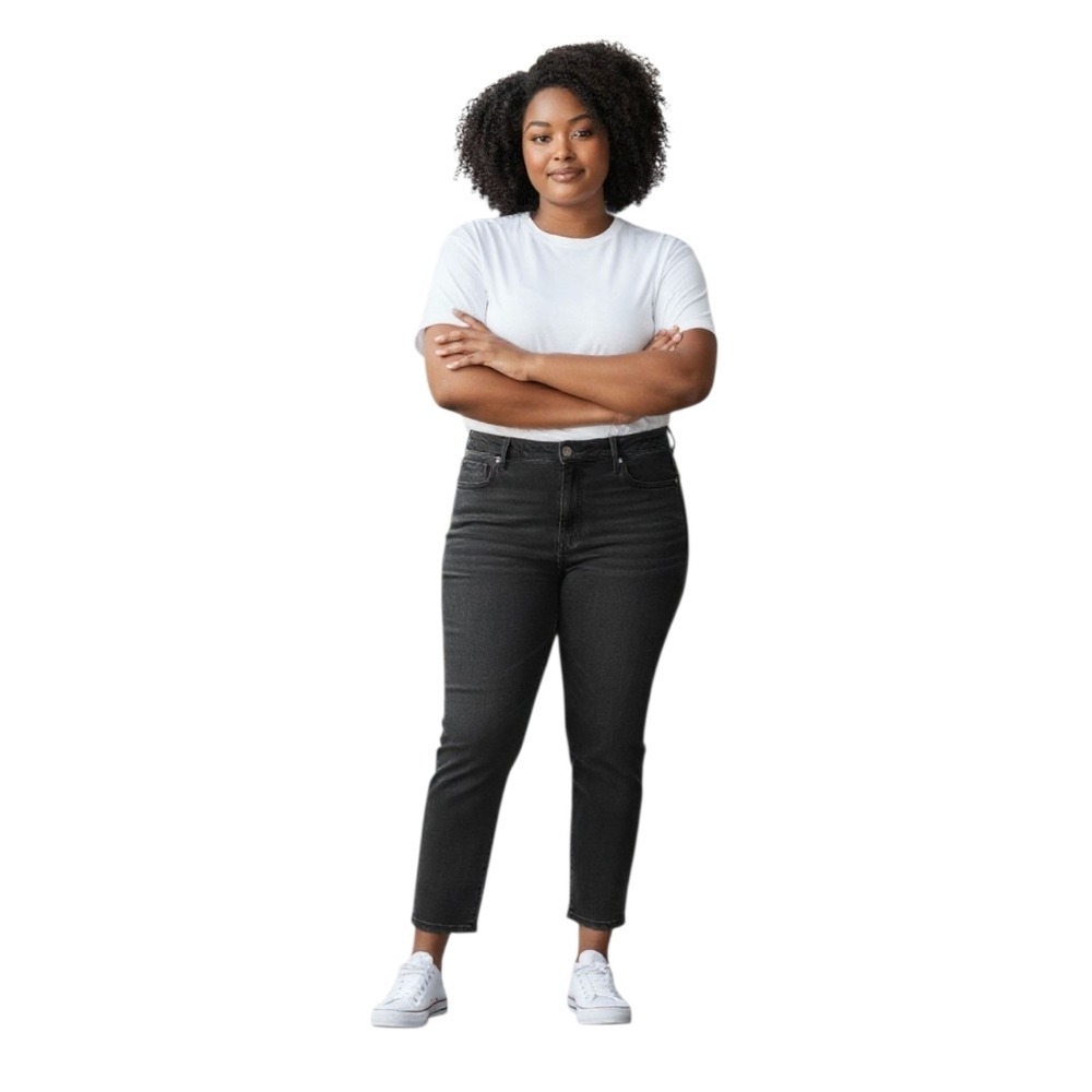 Madewell Women's Black High-Rise Slim Crop Boyjean 36 (22 US) TALL